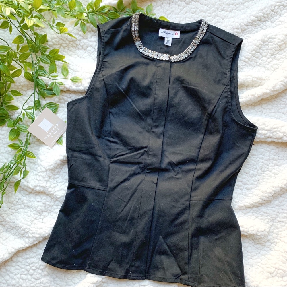 Phillip Lim for Target black peplum top NWOT